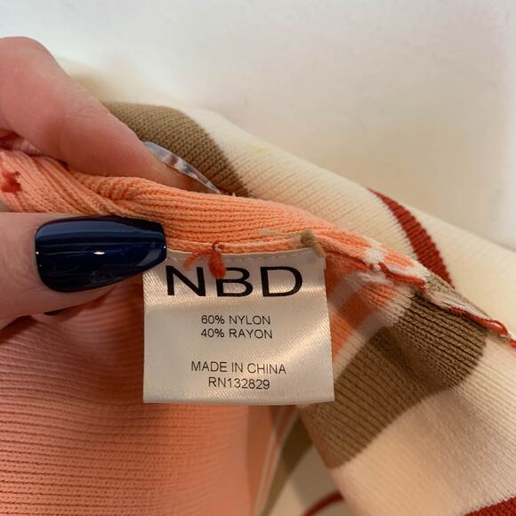 NBD x REVOLVE Prevision Sunset Striped Skirt high waist mini y2k 2657 - Picture 9 of 12